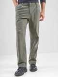 Highlander Men Olive Loose Fit Solid Regular Trouser - Olive - Image 1