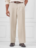 Highlander Men Beige Wide Leg Solid Regular Trouser - Beige - Image 1