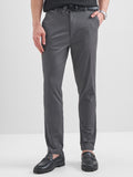 Highlander Men Grey Slim Fit Solid Regular Trouser - Grey - Image 1