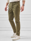 Highlander Men Green Slim Fit Solid Regular Trouser - Green - Image 1
