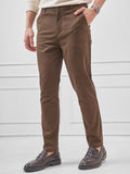 Highlander Men Brown Slim Fit Solid Regular Trouser - Brown - Image 1