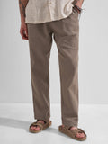 Highlander Men Tan Relaxed Fit Solid Regular Trouser