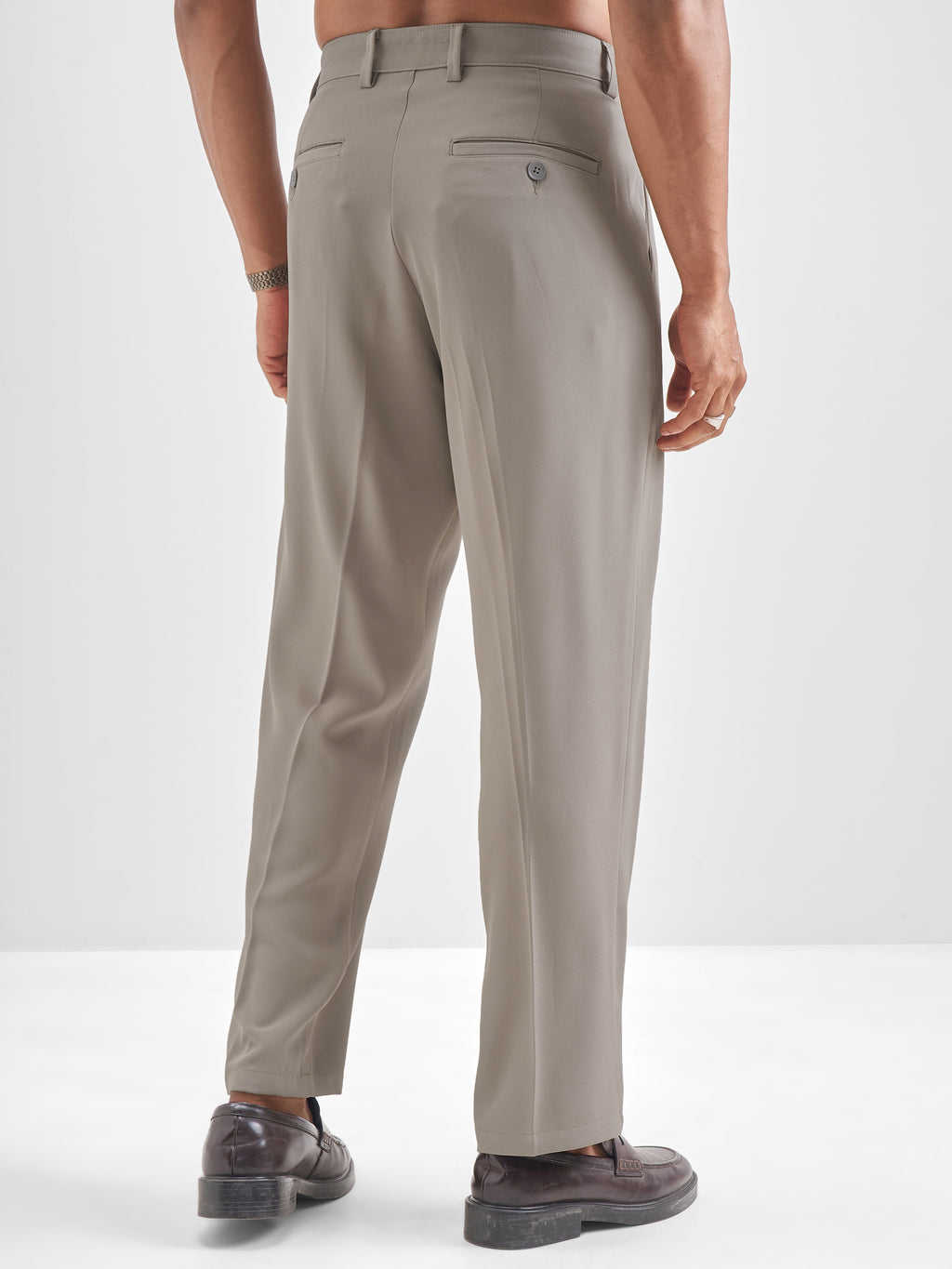 Highlander Men Tan Solid Regular Trouser - Tan - Image 3