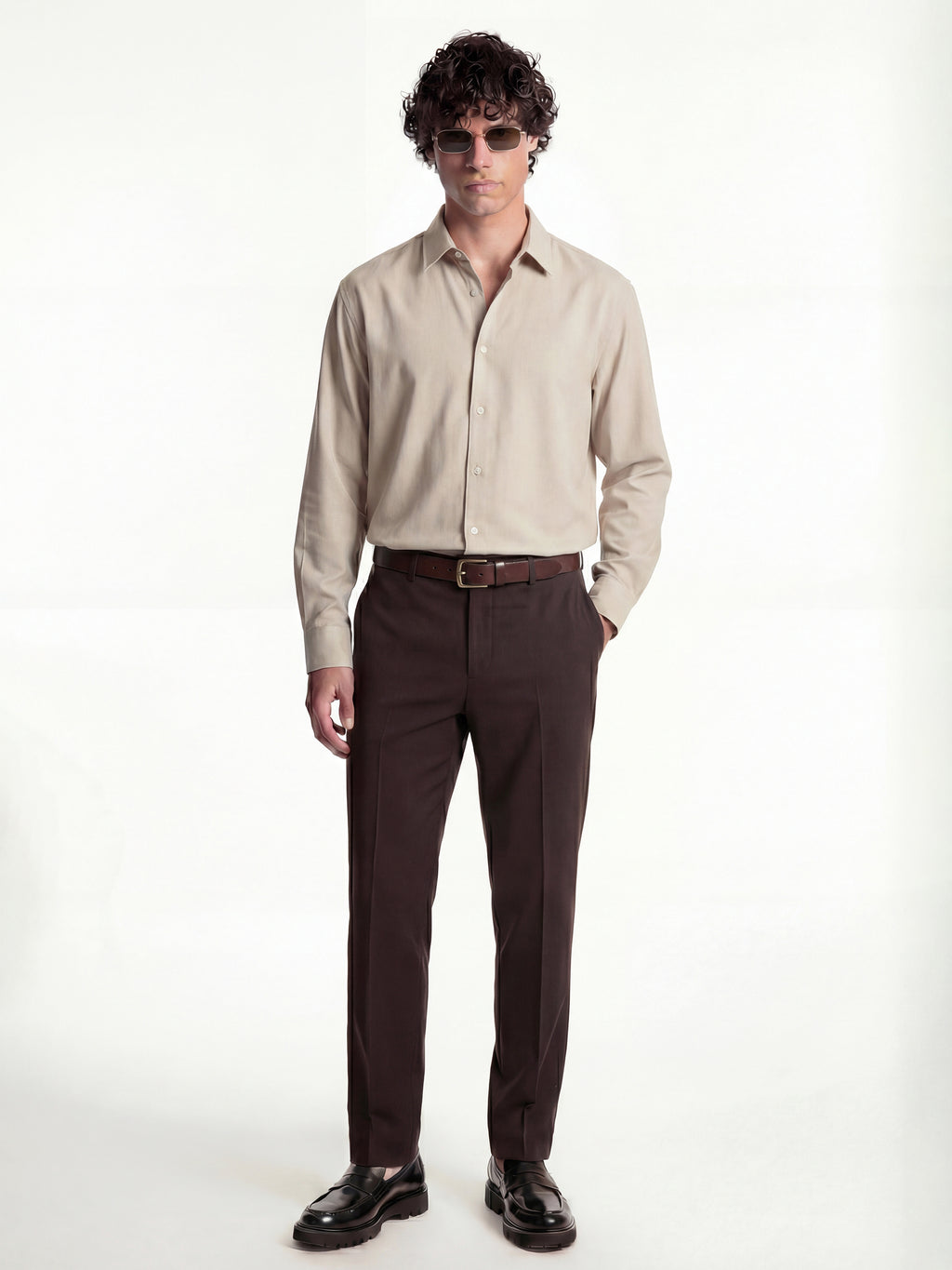 Highlander Men Brown Straight Fit Solid Regular Trouser - Brown - Image 2