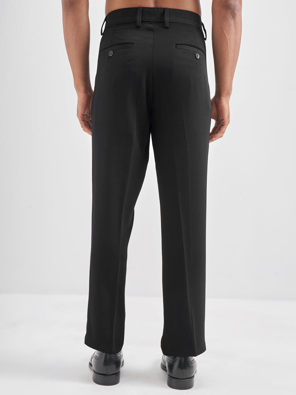 Highlander Men Black Solid Regular Trouser - Black - Image 3