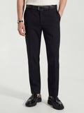 Highlander Men Black Slim Fit Solid Formal Trouser - Black - Image 1
