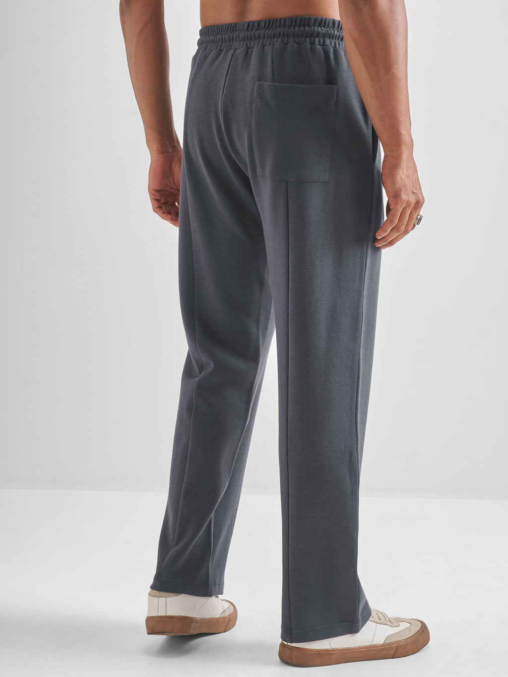 Highlander Men Grey Relaxed Fit Solid Regular Trouser - Grey - Image 3