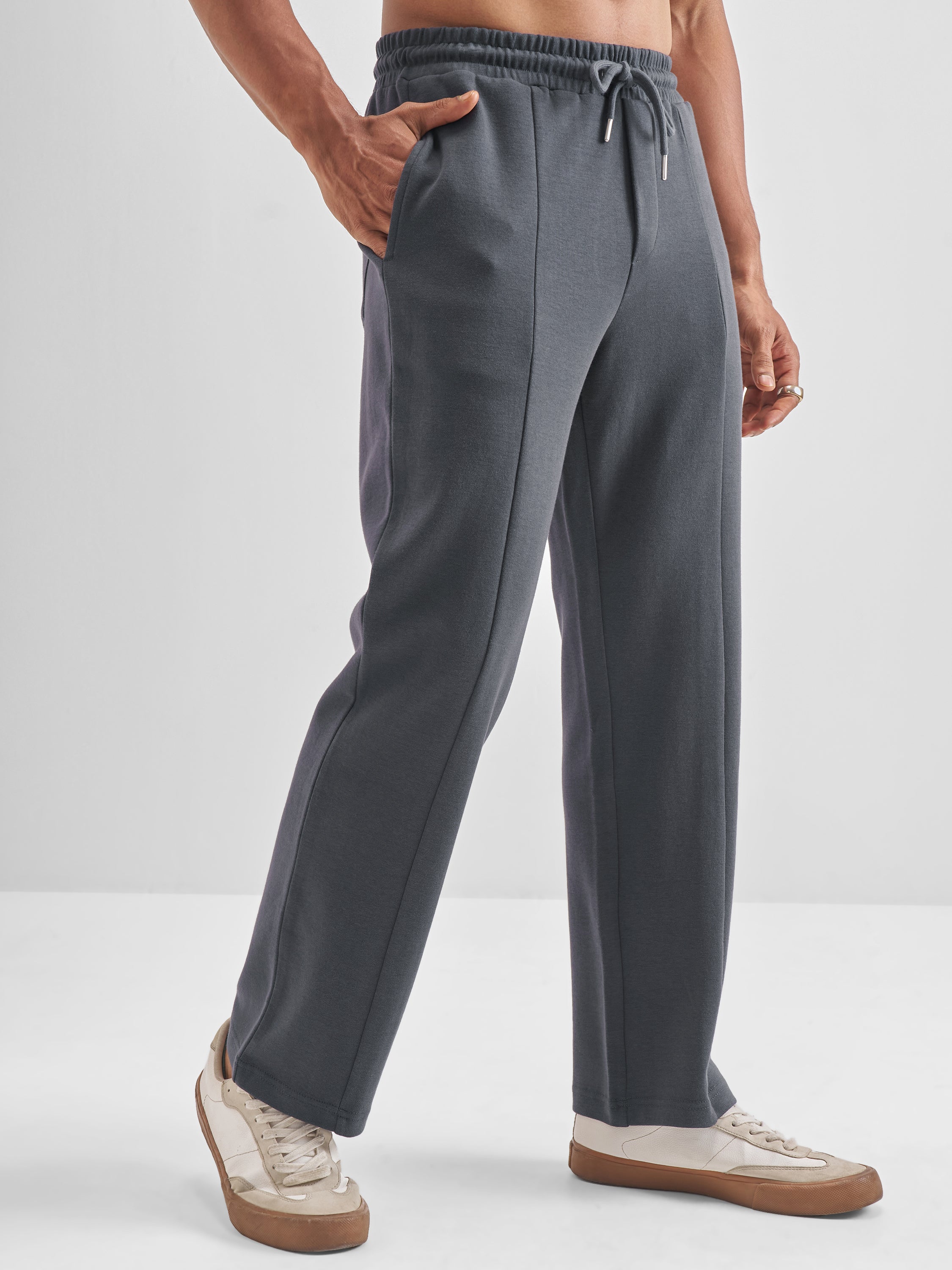 Highlander Men Grey Relaxed Fit Solid Regular Trouser - Grey - Image 6