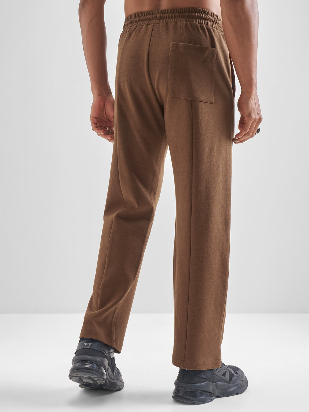 Highlander Men Brown Relaxed Fit Solid Regular Trouser - Brown - Image 3