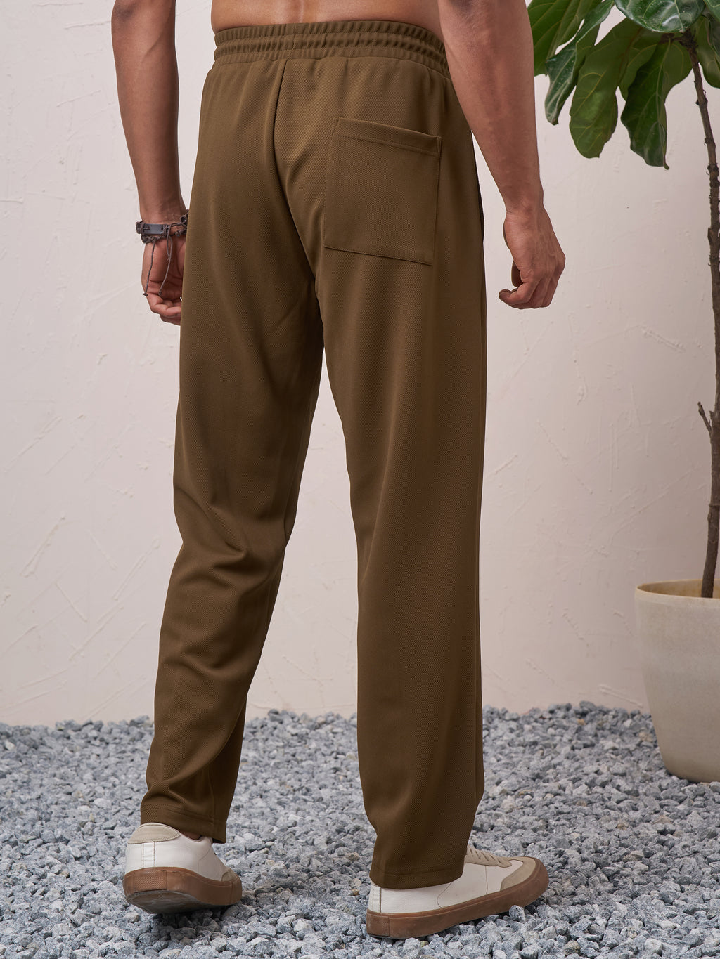 Highlander Men Brown Relaxed Fit Solid Regular Trouser - Brown - Image 3