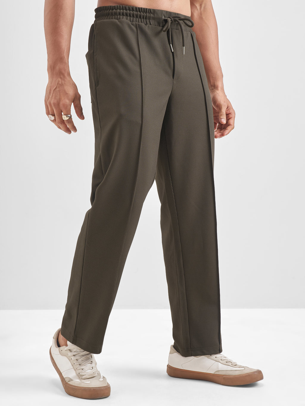 Highlander Men Olive Solid Regular Trouser - Olive - Image 6