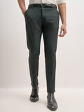 Highlander Men Olive Relaxed Fit Solid Formal Trouser - Olive - Image 1