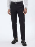 Highlander Men Black Slim Fit Solid Formal Trouser - Black - Image 1
