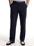 Highlander Men Navy Blue Slim Fit Solid Formal Trouser - Navy Blue - Image 1