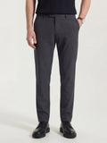 Highlander Men Charcoal Slim Fit Solid Formal Trouser - Charcoal - Image 1