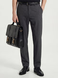 Highlander Men Grey Slim Fit Solid Formal Trouser - Grey - Image 1