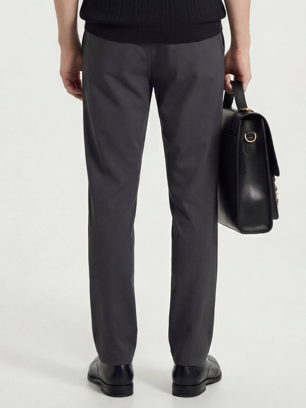 Highlander Men Grey Slim Fit Solid Formal Trouser - Grey - Image 3