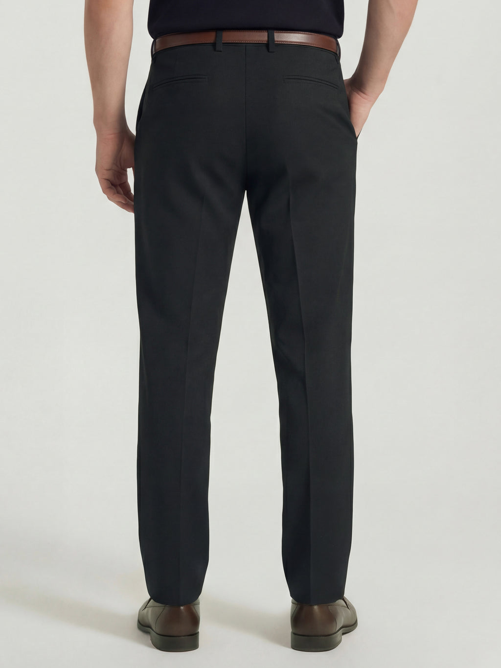 Highlander Men Charcoal Slim Fit Solid Formal Trouser - Charcoal - Image 3