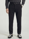 Highlander Men Black Slim Fit Solid Formal Trouser - Black - Image 1