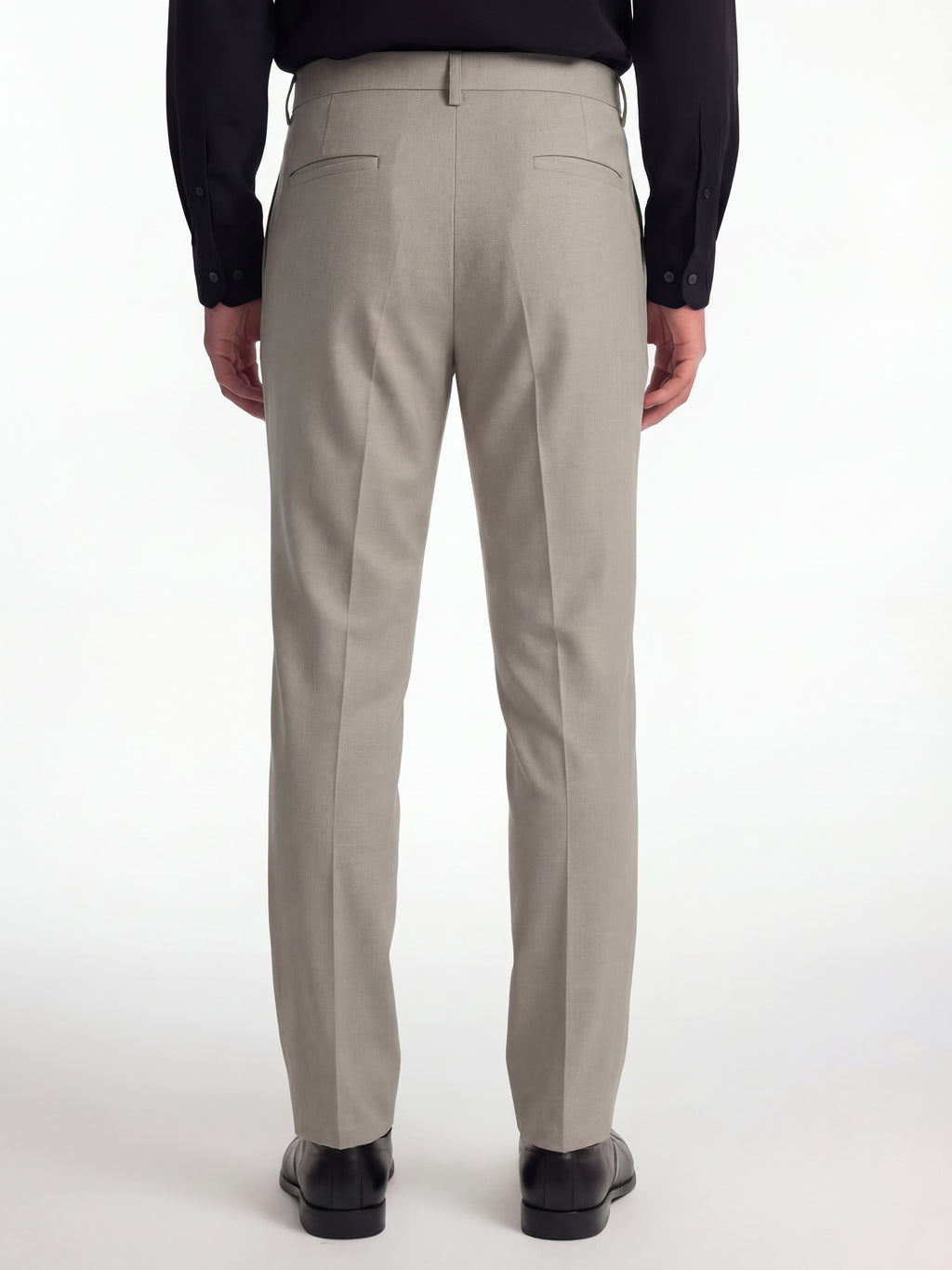 Highlander Men Beige Slim Fit Solid Formal Trouser - Beige - Image 3