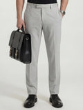 Highlander Men Grey Slim Fit Solid Formal Trouser - Grey - Image 1