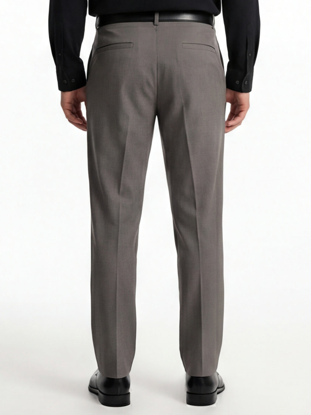 Highlander Men Grey Slim Fit Solid Formal Trouser - Grey - Image 3
