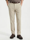 Highlander Men Beige Slim Fit Solid Formal Trouser - Beige - Image 1