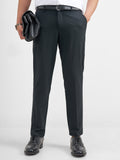 Highlander Men Black Slim Fit Checked Formal Trouser - Black - Image 1