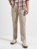 Highlander Men Beige Slim Fit Solid Chinos