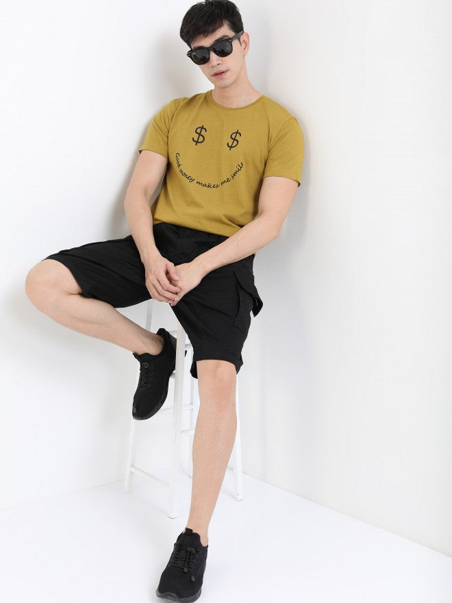 Highlander Men Ecru Olive Printed Round Neck T-Shirt - Olive - Image 2