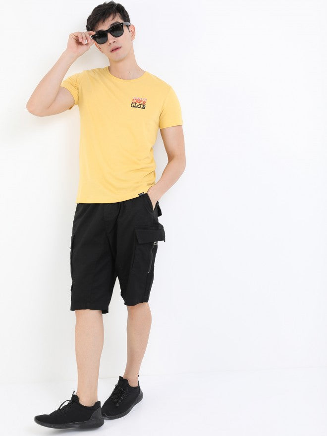 Highlander Men Light Yellow Printed Round Neck T-Shirt - Yellow - Image 2
