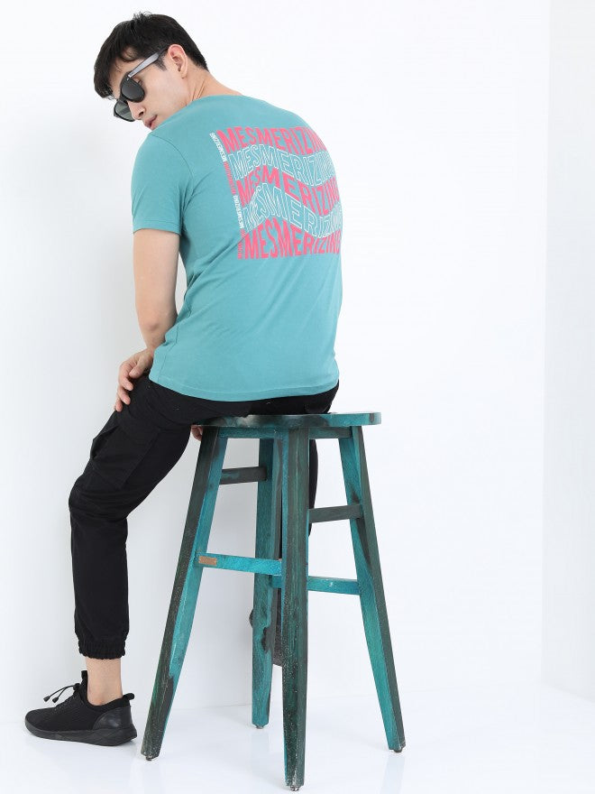 Highlander Men Teal. Printed Round Neck T-Shirt - Teal - Image 2