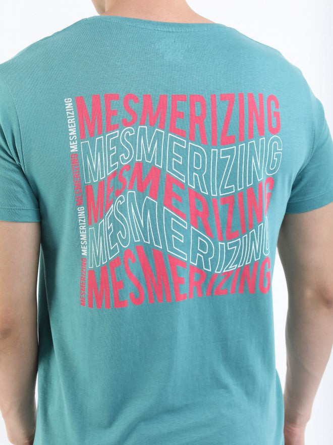 Highlander Men Teal. Printed Round Neck T-Shirt - Teal - Image 5