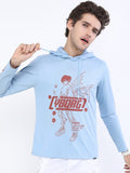 Highlander Men Blue Printed Hood T-Shirt - Blue - Image 1