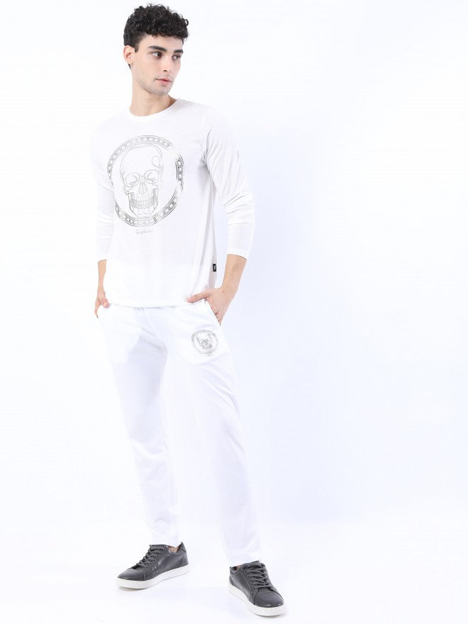 Highlander Men White Printed Round Neck T-Shirt - White - Image 2