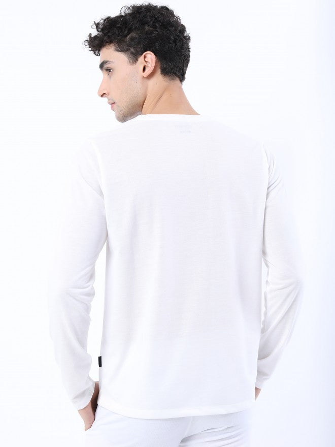 Highlander Men White Printed Round Neck T-Shirt - White - Image 3