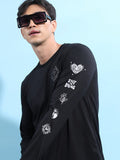 Highlander Men Black Printed Round Neck T-Shirt - Black - Image 1