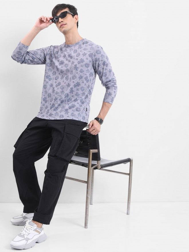 Highlander Men Grey Printed Round Neck T-Shirt - Grey - Image 2