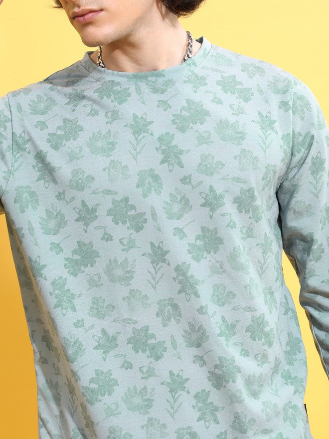 Highlander Men Green Printed Round Neck T-Shirt - Green - Image 5
