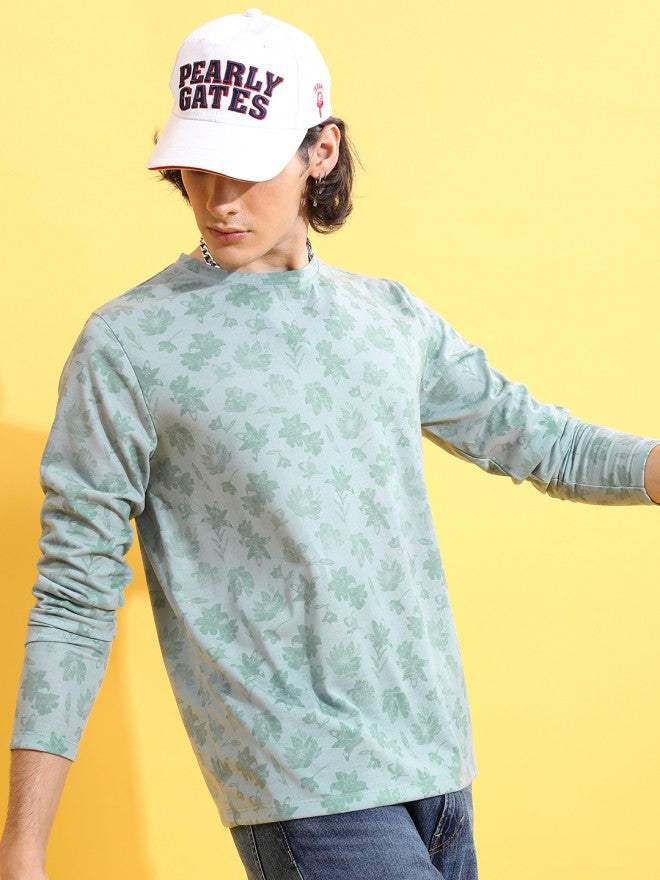 Highlander Men Green Printed Round Neck T-Shirt - Green - Image 6