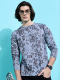 Highlander Men Grey Printed Round Neck T-Shirt - Grey - Image 1