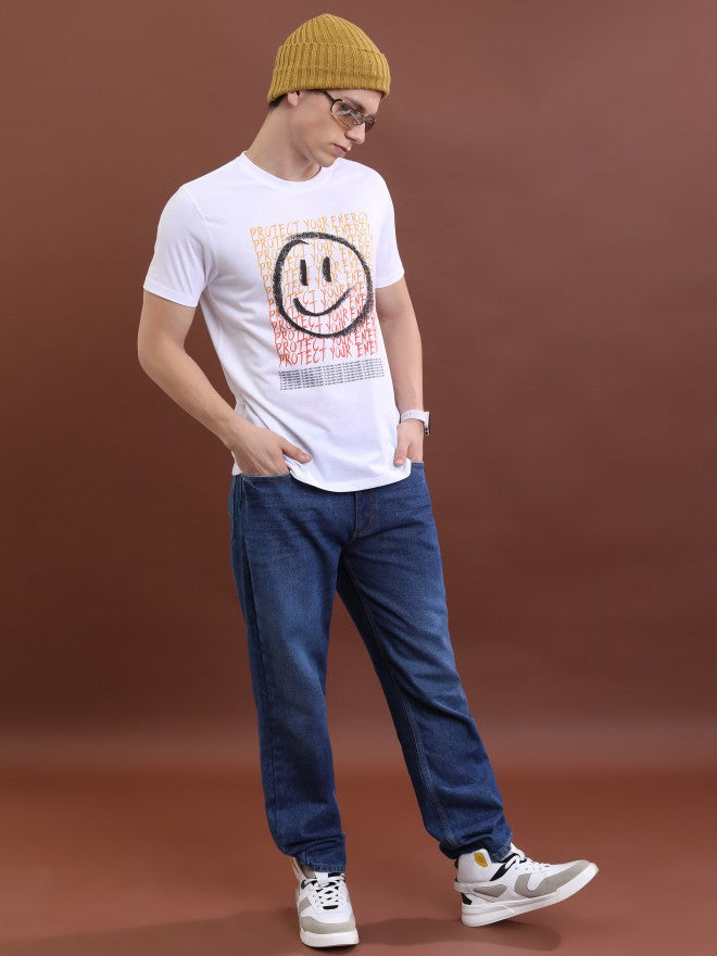 Highlander Men White Printed Round Neck T-Shirt - White - Image 2