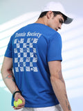 Highlander Men Blue Printed Round Neck T-Shirt - Blue - Image 1