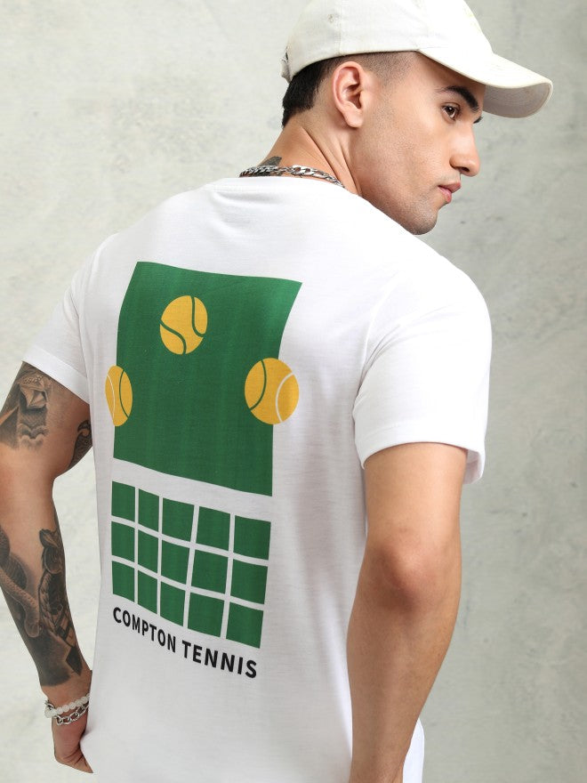 Highlander Men White Printed Relaxed Fit T-Shirt - White - Image 1