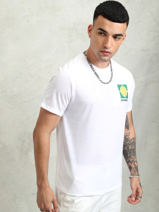 Highlander Men White Printed Relaxed Fit T-Shirt - White - Image 6
