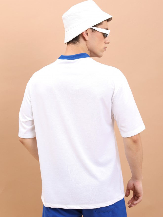 Highlander Unisex White Printed Oversized Fit T-Shirt - White - Image 3