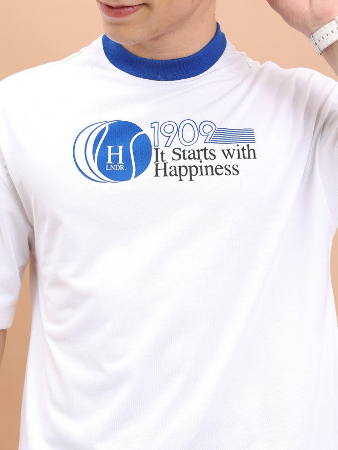 Highlander Unisex White Printed Oversized Fit T-Shirt - White - Image 5