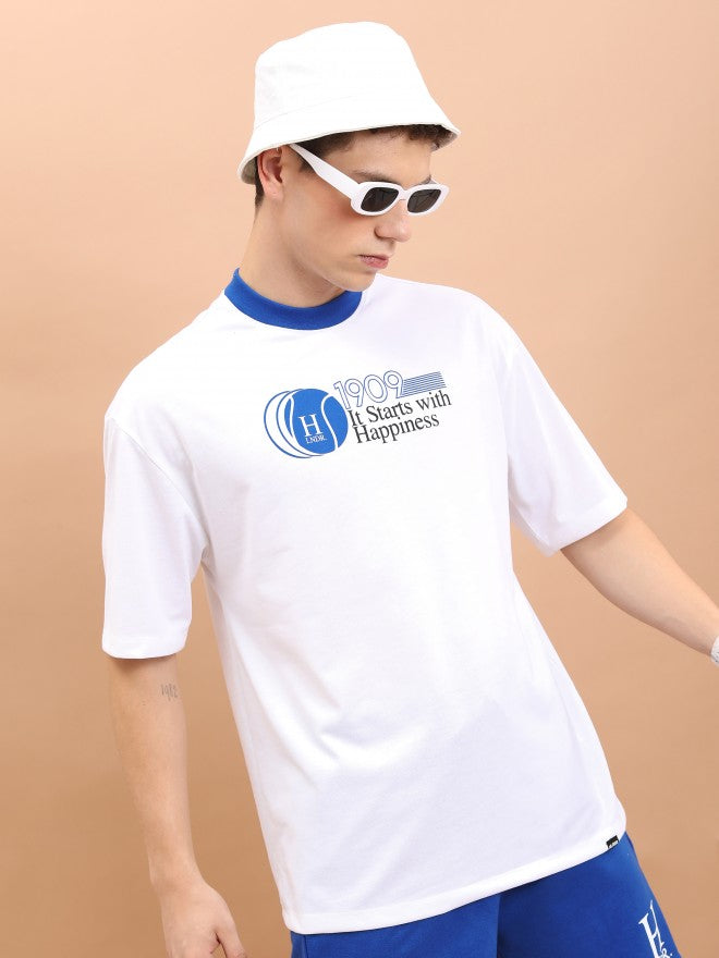 Highlander Unisex White Printed Oversized Fit T-Shirt - White - Image 6