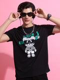 Highlander Men Black Printed Round Neck T-Shirt - Black - Image 1