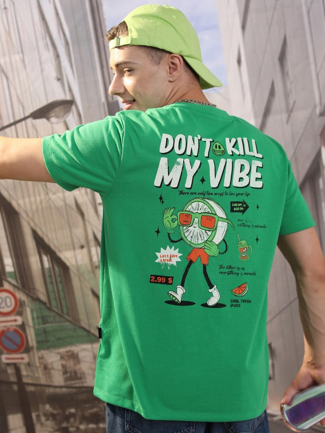 Highlander Men Green Printed Round Neck T-Shirt - Green - Image 1